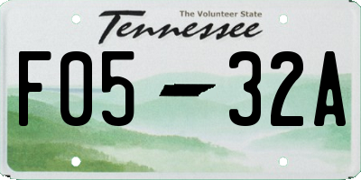 TN license plate F0532A