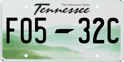 TN license plate F0532C