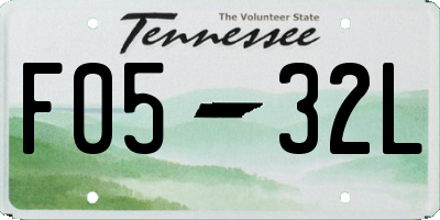 TN license plate F0532L
