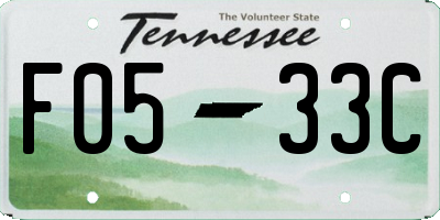 TN license plate F0533C