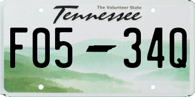 TN license plate F0534Q