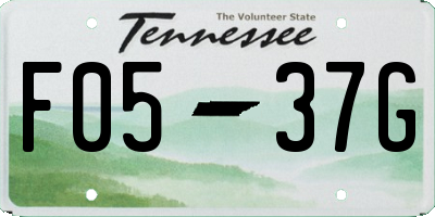 TN license plate F0537G