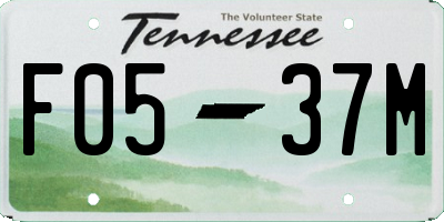 TN license plate F0537M