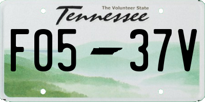TN license plate F0537V