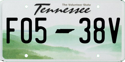 TN license plate F0538V