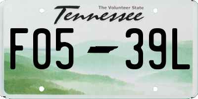 TN license plate F0539L