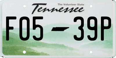 TN license plate F0539P