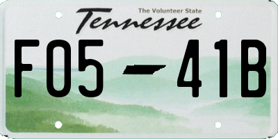 TN license plate F0541B