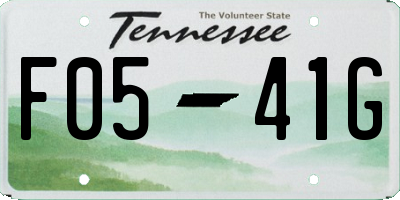 TN license plate F0541G