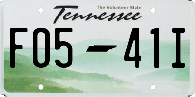 TN license plate F0541I