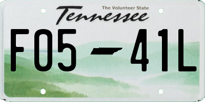 TN license plate F0541L