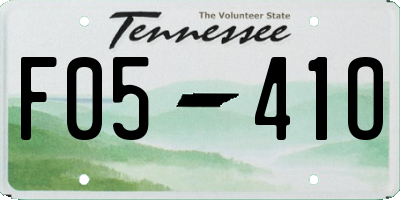 TN license plate F0541O