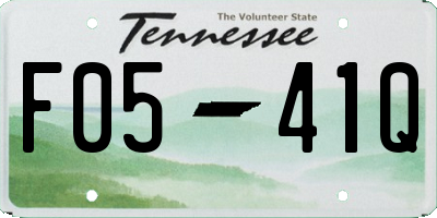 TN license plate F0541Q