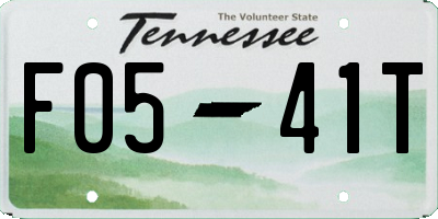 TN license plate F0541T