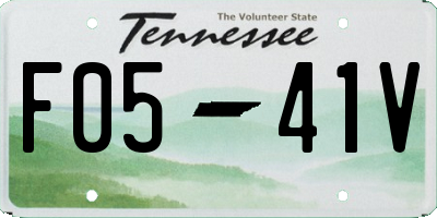 TN license plate F0541V