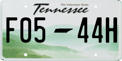TN license plate F0544H