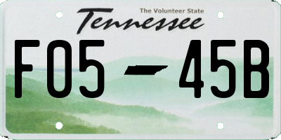 TN license plate F0545B
