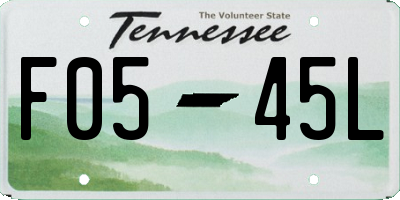 TN license plate F0545L