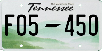 TN license plate F0545O