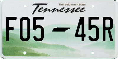 TN license plate F0545R