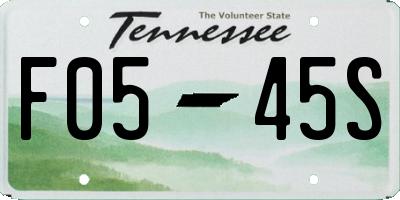 TN license plate F0545S