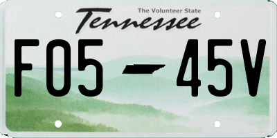 TN license plate F0545V