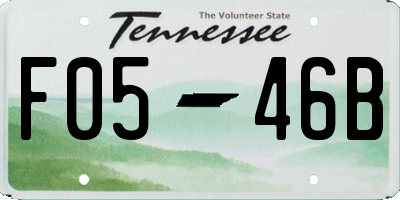 TN license plate F0546B