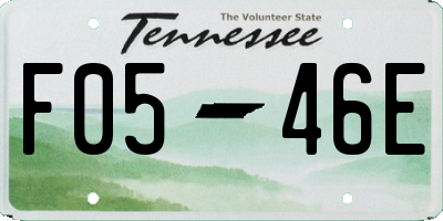 TN license plate F0546E