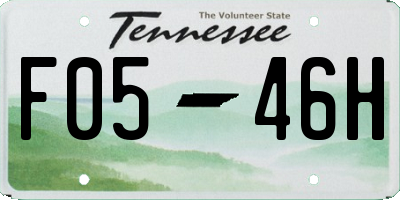 TN license plate F0546H