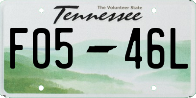 TN license plate F0546L