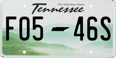 TN license plate F0546S