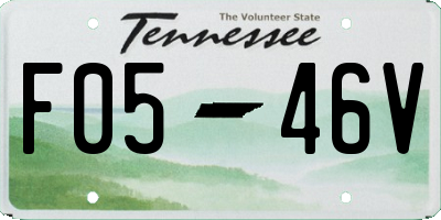 TN license plate F0546V