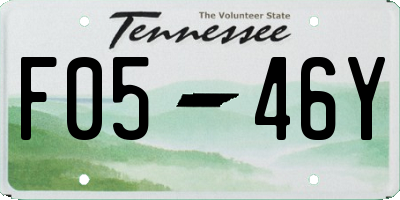 TN license plate F0546Y