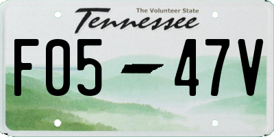 TN license plate F0547V