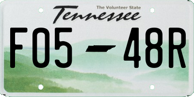 TN license plate F0548R