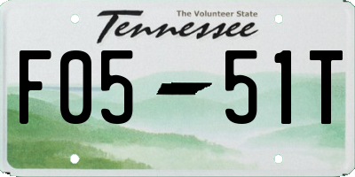 TN license plate F0551T