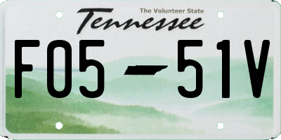 TN license plate F0551V