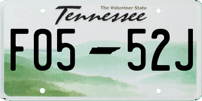 TN license plate F0552J