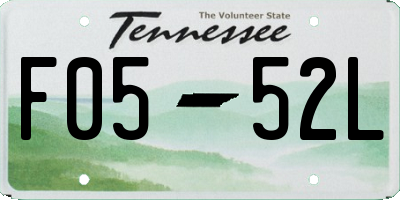 TN license plate F0552L