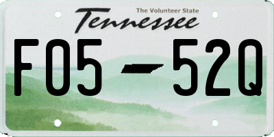 TN license plate F0552Q