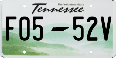 TN license plate F0552V