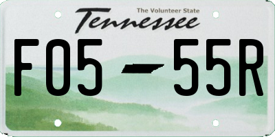 TN license plate F0555R