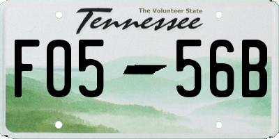 TN license plate F0556B