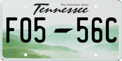 TN license plate F0556C