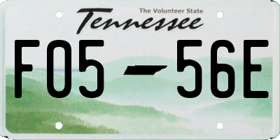 TN license plate F0556E