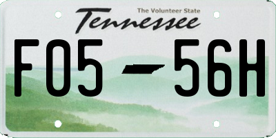 TN license plate F0556H