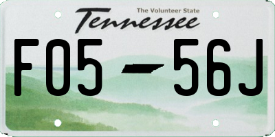 TN license plate F0556J