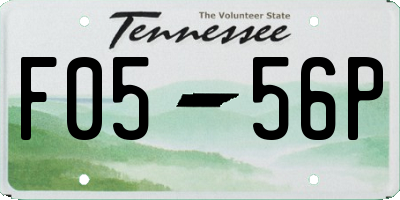 TN license plate F0556P