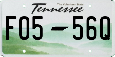 TN license plate F0556Q