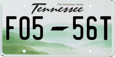 TN license plate F0556T